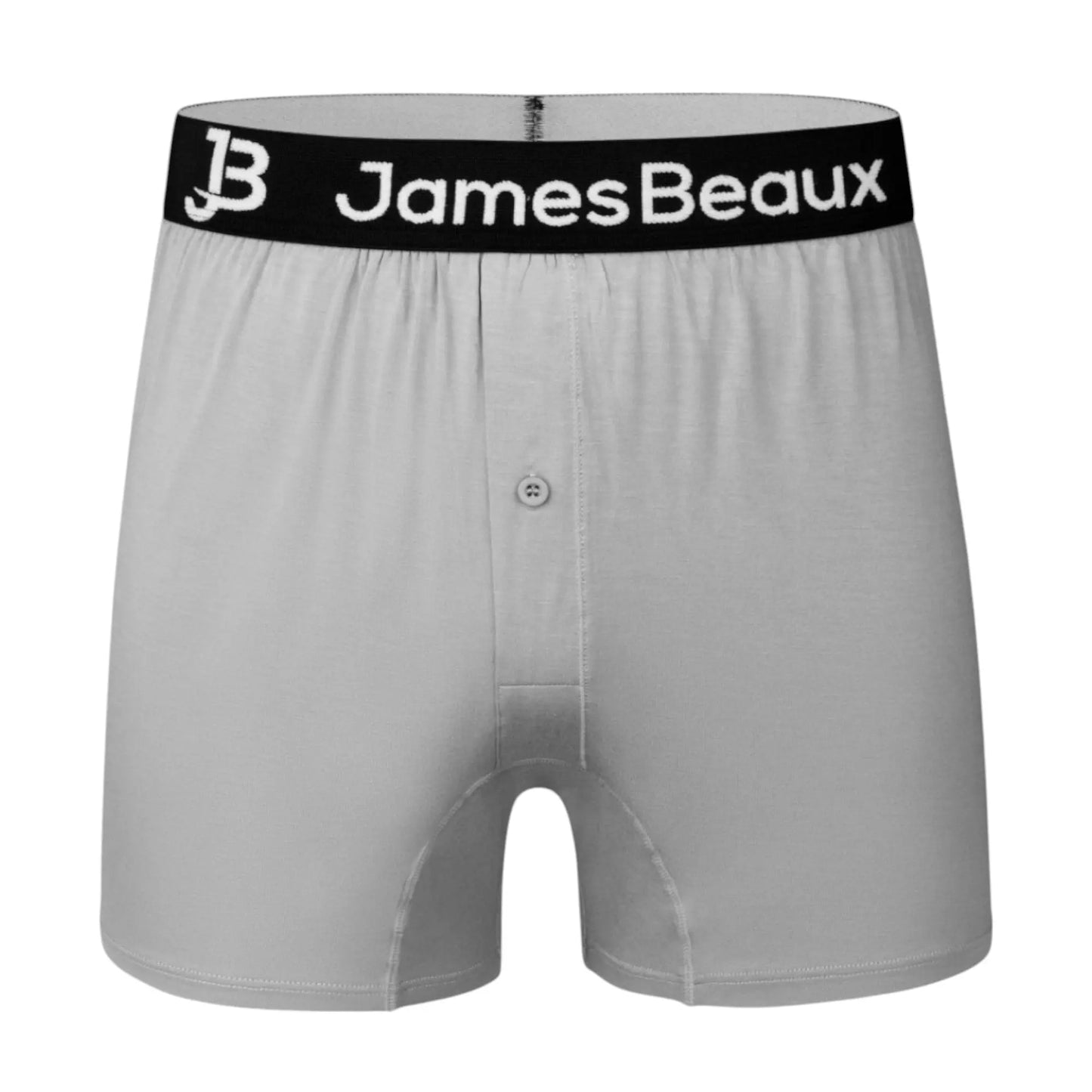 James Beaux Men's Heather Gray Bamboo Boxer Shorts - Ultra-Soft & Breathable James Beaux