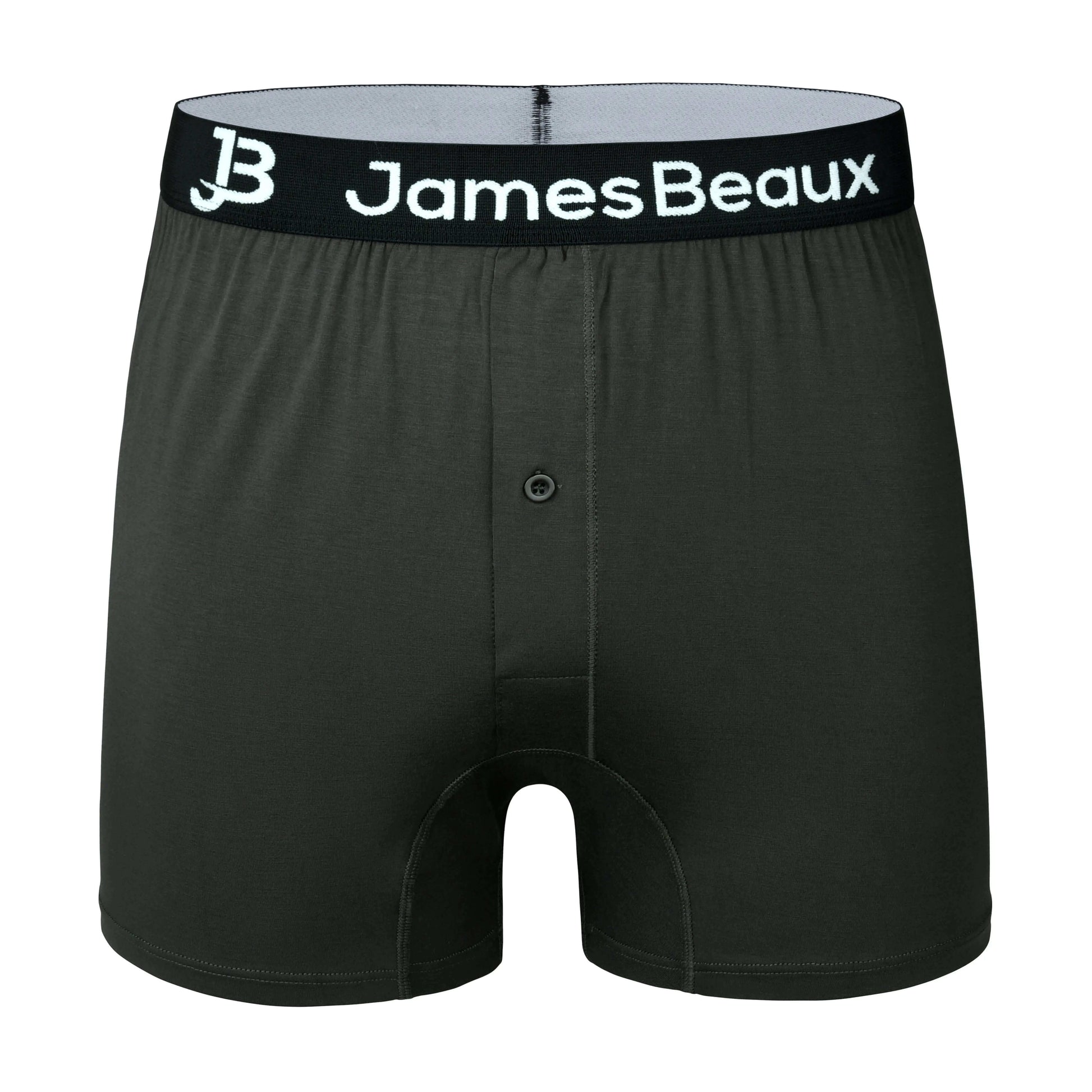 James Beaux Men's 3-Pack Black Bamboo Boxer Shorts - Ultra-Soft & Breathable James Beaux