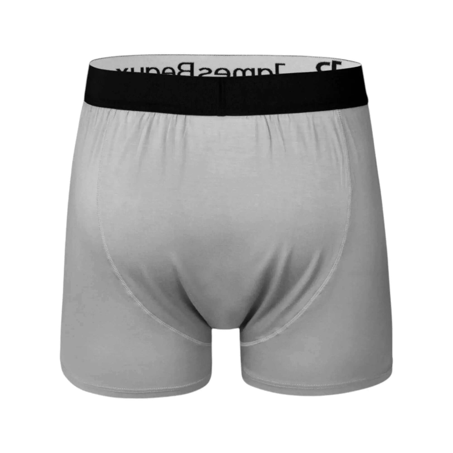 James Beaux Men's Heather Gray Bamboo Boxer Shorts - Ultra-Soft & Breathable James Beaux