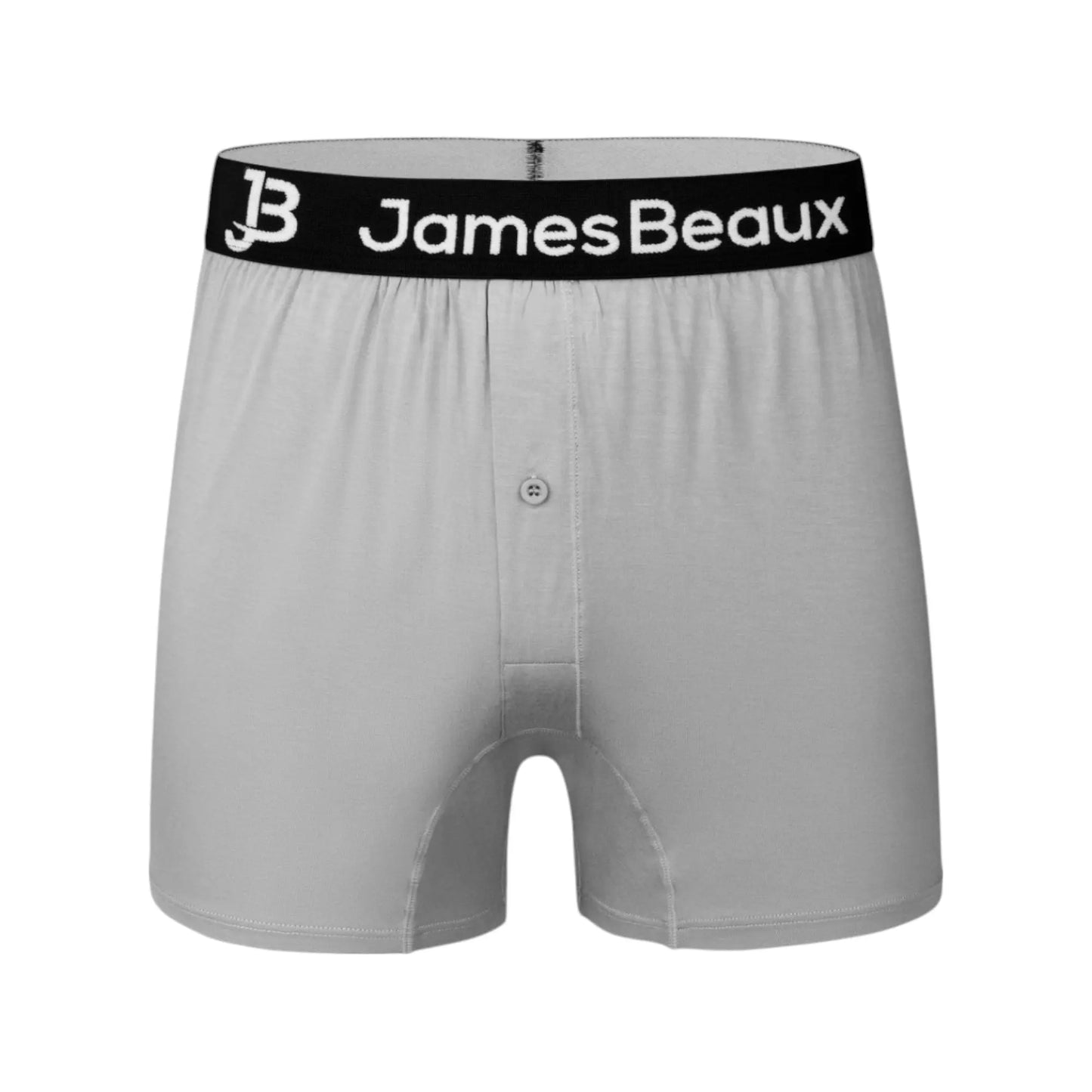 James Beaux Men's 3-Pack Heather Gray Bamboo Boxer Shorts - Ultra-Soft & Breathable James Beaux