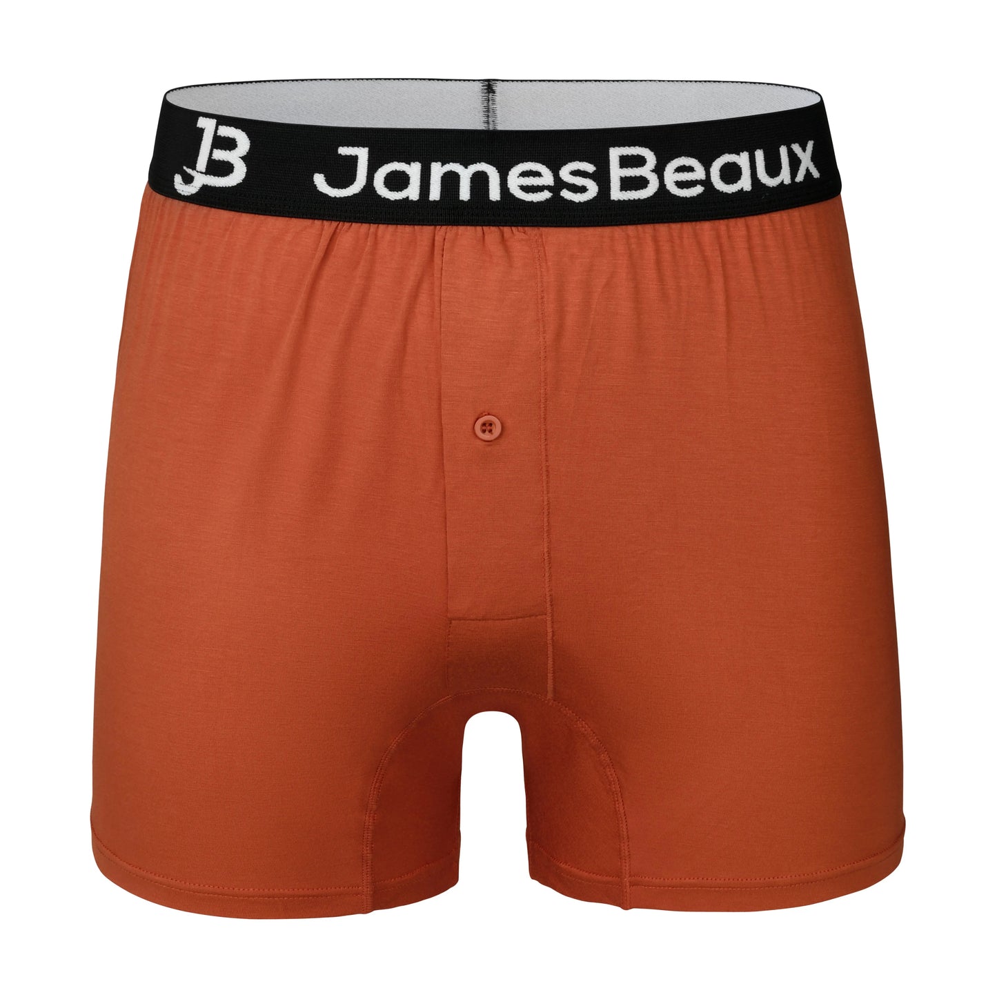James Beaux Men's 3-Pack Orange Bamboo Boxer Shorts - Ultra-Soft & Breathable James Beaux