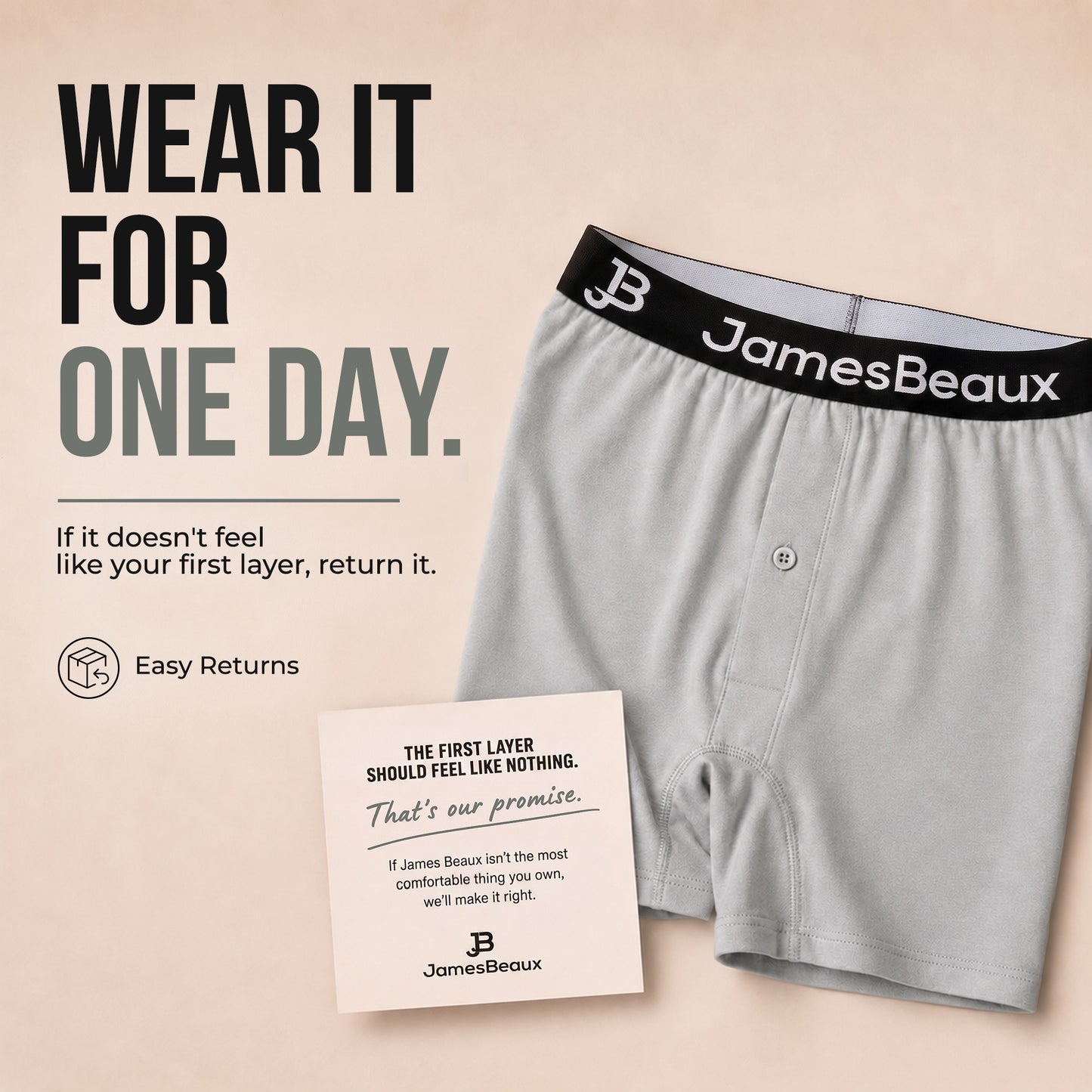 Men's Bamboo Boxer Shorts - Ultra-Soft & Breathable Underwear (Heather Gray)