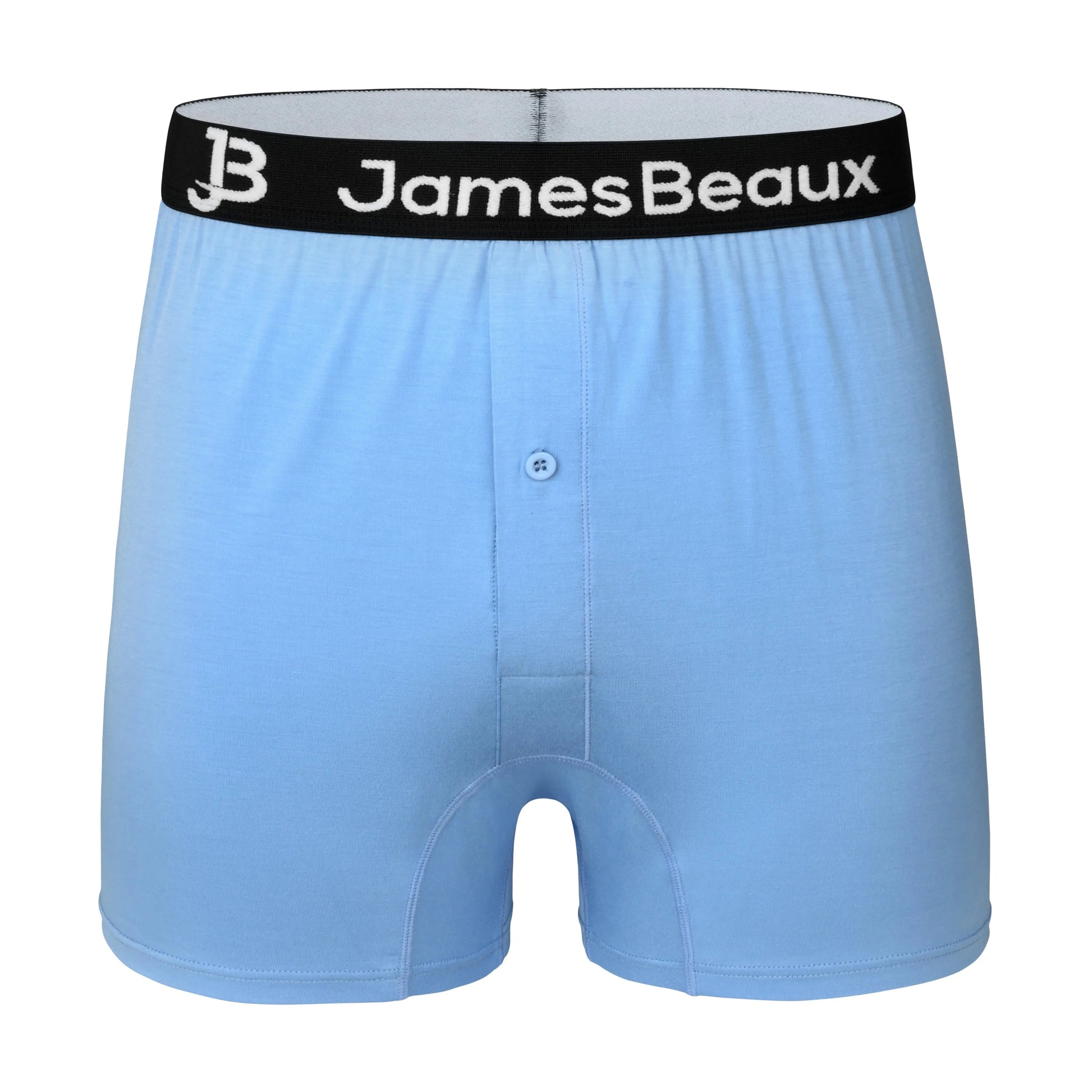 James Beaux Men's 3- Pack Heather Blue Bamboo Boxer Shorts - Ultra-Soft & Breathable James Beaux