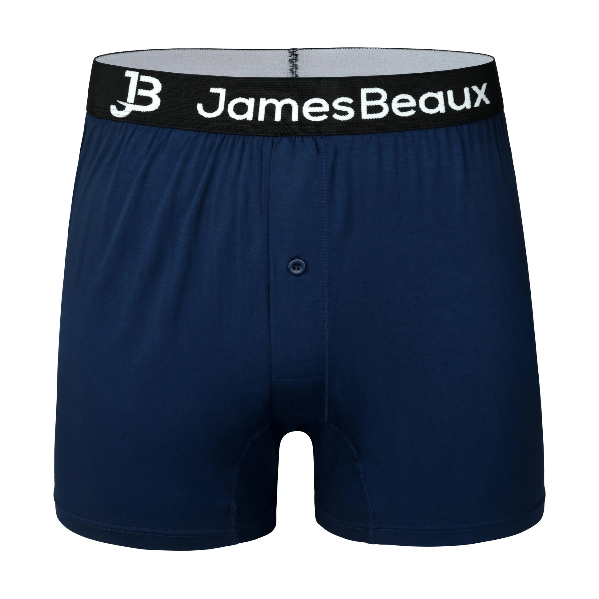 James Beaux Men's 3- Pack Navy Blue Bamboo Boxer Shorts - Ultra-Soft & Breathable James Beaux