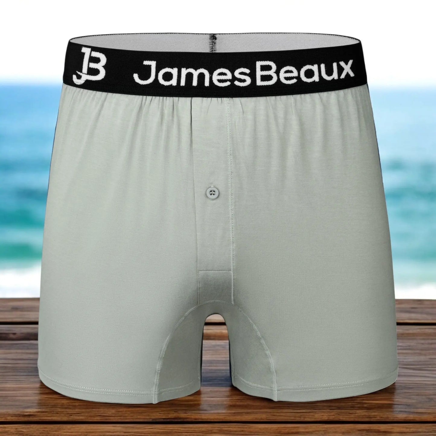 James Beaux Men's Gray Bamboo Boxer Shorts - Ultra-Soft & Breathable James Beaux